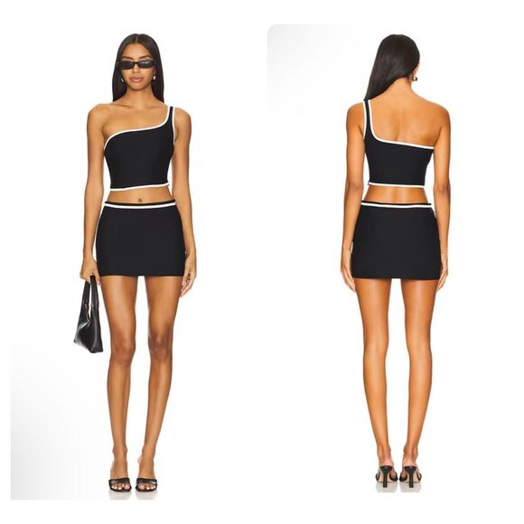 NWT ALL THE WAYS Kendall Skirt Set in Black Size S - Picture 1 of 10